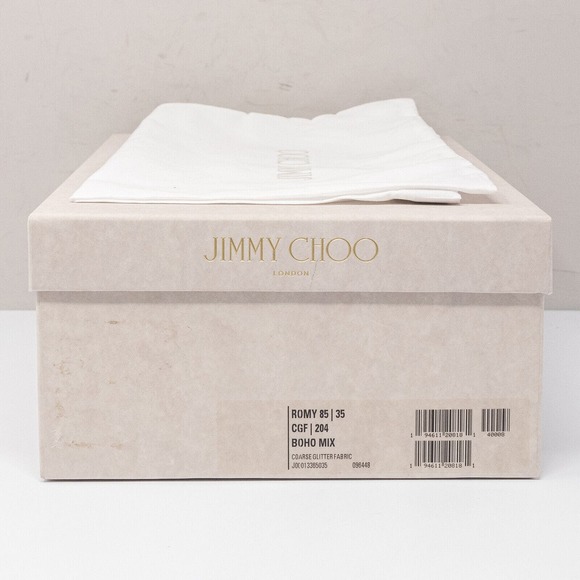 Jimmy Choo Romy 85 Boho Mix Coarse Glitter Size 35 (5 US) - Picture 7 of 8
